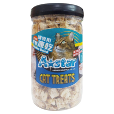 A star 貓專用可還原鱈魚凍乾, 120g, 貓零食, 鱈魚, 70g, 1罐