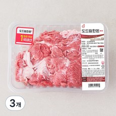도드람한돈 1등급 뒷다리살 불고기용 (냉장), 1kg, 3개
