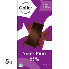 Galler 伽樂 85%黑巧克力平板, 80g, 5個