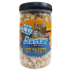 A star 可還原凍乾, 真空冷凍乾燥，保留原型食物, 適用全齡貓, 鮭魚, 80g, 1罐