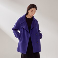 티렌 여성용 빅카라 더블여밈 하프코트 L204PWC958