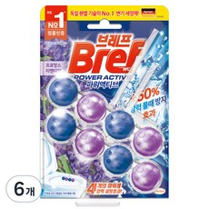 헨켈 브레프 파워액티브 변기세정제 라벤더, 100g, 6개