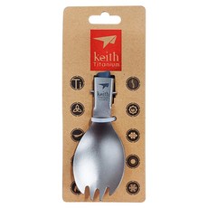 keith Titanium 鎧斯 鈦環保折疊叉匙 Ti5301, 1支