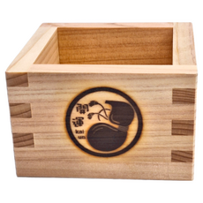 YOUBI 用美 本製 檜木 縁起枡 酒枡杯 盛酒杯, 日本制, 8.3x8.3x高5.3cm, 開運瓢箪, 1個