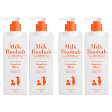 밀크바오밥 베이비앤키즈 바디 워시, 500ml, 4개