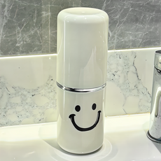 THE ZAKKA Smile 便攜式牙刷盒, 白色, 1個