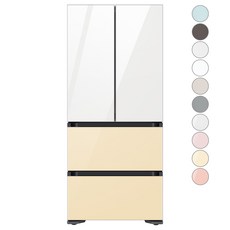 [색상선택형] 삼성전자 비스포크 김치플러스 키친핏 4도어 내장고 420L 방문설치, 글램