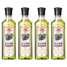해표 포도씨유, 500ml, 4개