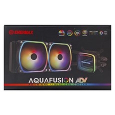 ENERMAX 安耐美 AQUAFUSION ADV CPU水冷散熱器, 導光圈無限鏡射燈效, 專利雙腔體水冷頭設計, RGB燈效控制, ELC-AQFA240-SQA, 1盒