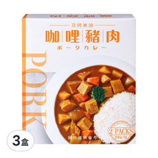 味王 咖哩豬肉調理包 2包入, 400g, 3盒