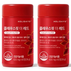 홀리데이즈 콜레우스핏 더 레드, 60정, 2개 60정, 2개