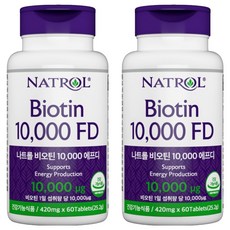 NATROL 納妥 生物素 10000 FD 25.2g, 60顆, 2罐