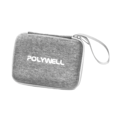 POLYWELL 寶利威爾 3C配件硬殼收納包 中號, PW15-T65-0726, 灰色, 1個