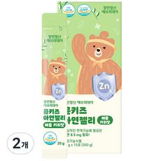 Janginjungsin 孩童鋅補充果凍條 蘋果奇異果口味 15條入, 2盒, 300g
