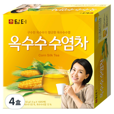 Damtuh 丹特 玉米鬚茶，濃郁清香，方便沖泡，隨時隨地享受美味茶飲，150公克(1.5公克X100份), 1.5g, 100包, 4盒