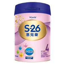 Wyeth 惠氏 S-26 惠兒樂幼童成長配方奶粉 4號 (3-7歲適用), 850g, 1罐