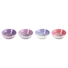 LE CREUSET 早餐穀片碗 16公分 4入組 (藍鈴紫/卡特蘭/淡粉紫/綻放粉) 石瓷, 藍鈴紫 + 卡特蘭 + 淡粉紫 + 綻放粉, 1組
