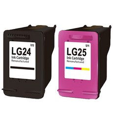 토너피아 LG 호환잉크 LG24 LG25, 검정, 컬러, 1세트