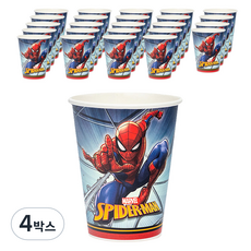 마블 스파이더맨 오리지널 종이 파티컵 290ml, 4개