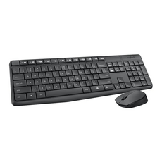 logitech 羅技 公司貨 無線鍵盤滑鼠組 鍵盤 + 滑鼠 原廠保固, MK235, 灰色
