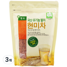 청오 유기농 발아 현미차 알곡, 400g, 1개입, 3개