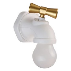 充電式復古水龍頭造型小夜燈, 黑色/白色 隨機出貨, L5502H, 148g, 顏色隨機