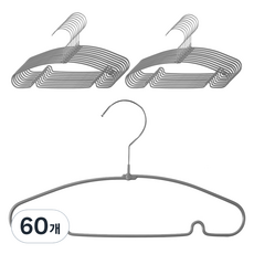 아동복옷걸이 코멧 코팅 논슬립 키즈 옷걸이 그레이 60개