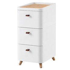 日式收納櫃，小30CM寬，3層, White, 65cm, 3個