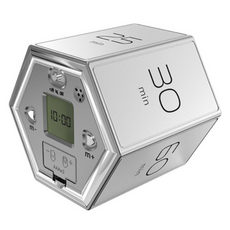 HEXAGON 六角計時器 1/5/10/25/30/60分鐘 白色/黑色/銀色 塑膠材質 倒計時 時間管理計時, 單一商品, 1個