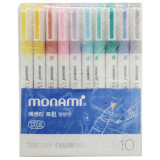 Monami Essenti 雙頭螢光筆組，10色入 + 4色雙頭螢光筆, Bright Sunshine, 14支
