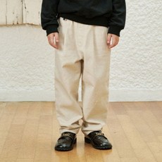 男童別針褶皺寬鬆褲 BY53PT04LB, Light Beige, 單品