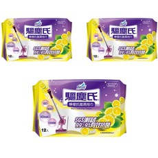 farcent 花仙子 驅塵氏 檸檬抗菌濕拖巾 12張, 3包
