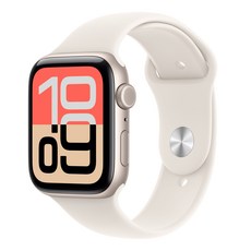 Apple 2025 애플워치 SE3 알루미늄 케이스, 44mm, GPS+Cellular, 스타라이트, S/M