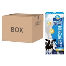 福樂 高鈣低脂牛乳, 24入, 獨家配方, 幫助補充鈣質, 含有牛奶鈣和維生素D3, 營養豐富, 補鈣的理想選擇, 200ml, 72入