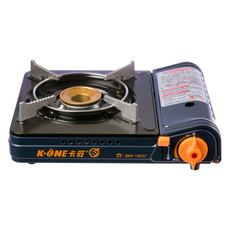 K-ONE 卡旺 攜帶式卡式爐 A005D, 雙重安控堅固耐用 加大爐盤 防風圍邊更省瓦斯, 1個