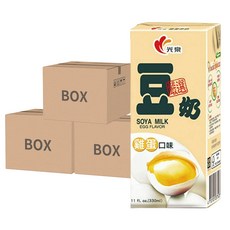 光泉雞蛋豆奶, 非基因改造黃豆, 零膽固醇, 無添加香料和防腐劑, 24入, 330ml, 72入