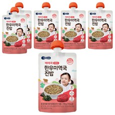 베베쿡 한우 미역국 진밥 실온이유식 완료기 100g, 6개 한우 + 미역 혼합맛, 6개