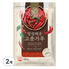 채운영농조합 국산 고춧가루 고운굵기 보통매운맛, 500g, 2개