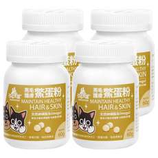 DOG CAT STAR 汪喵星球 亮毛護膚鱉蛋粉, 維持毛髮濃密亮麗, 添加初乳、維生素E、膠原蛋白, 亮毛護膚, 4罐