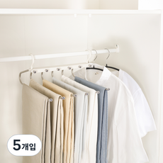 코멧 6단 접이식 바지걸이, 화이트, 5개