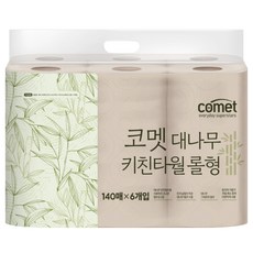 comet 竹纖維廚房紙巾捲筒型, 6個, 140入
