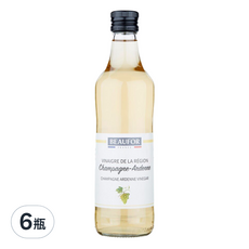 BEAUFOR 堡芙 香檳區特級白酒醋, 500毫升, 法國原產, 500ml, 6瓶