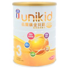 Unikid 佑爾康 金貝親 OPO Premium 幼兒成長配方 3號 奶粉 (1-3歲適用) 含OPO、乳鐵蛋白、多種營養素, 850g, 1罐