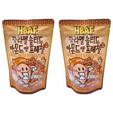 HBAF 焦糖杏仁果與蝴蝶餅, 韓國原裝進口, 鹹甜好滋味, 120g, 2包
