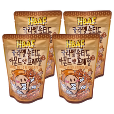 HBAF 焦糖杏仁果與蝴蝶餅, 韓國原裝進口, 鹹甜好滋味, 120g, 4包