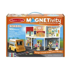 Melissa&Doug 瑪莉莎 磁力 建構娃娃屋, 學校, 1盒