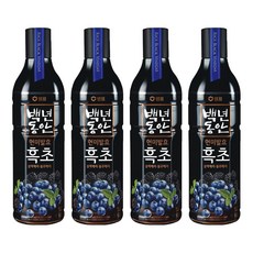 샘표 백년동안 현미발효 흑초 블랙블루베리, 900ml, 4개