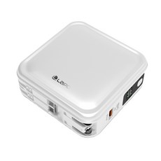 Lapo 三代 10000mAh 全功能無線充電行動電源 Typec + Lightning 自帶線 305g 原廠保固, WT-08CL, 柔霧白, 1個