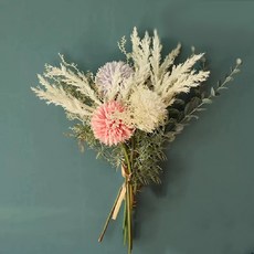 KUIBAO 快豹生活 Simple 簡約仿真落新花束 38cm, 粉紫色