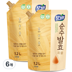 참그린 순수발효 곡물 주방세제, 1.2L, 6개